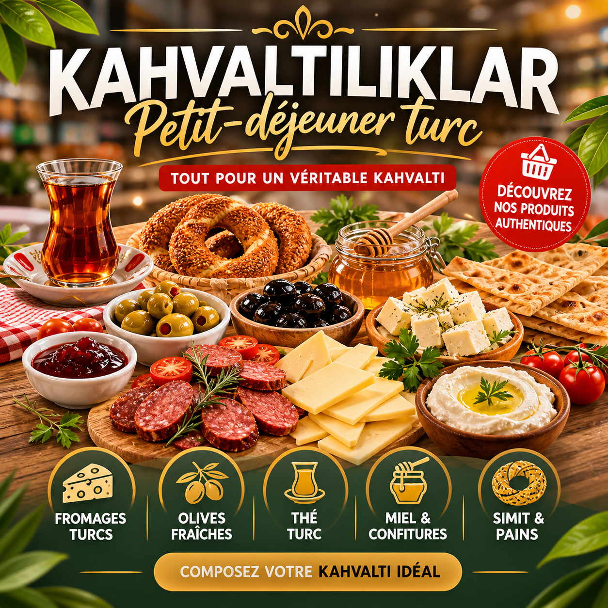 Kahvaltılıklar – Petit-déjeuner turc