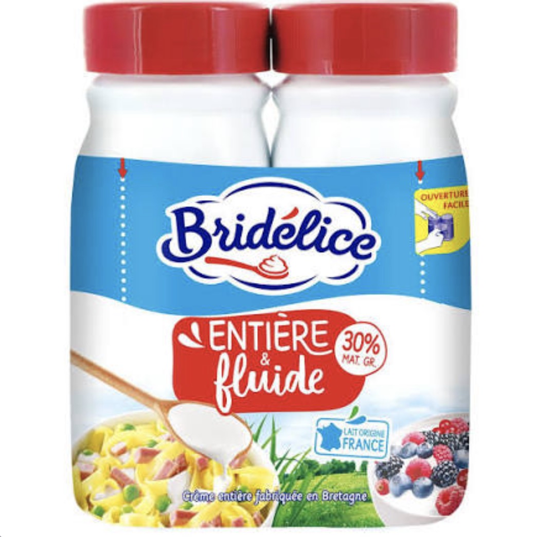 Bridélice Crème Entière Fluide 30% 2x25 cl