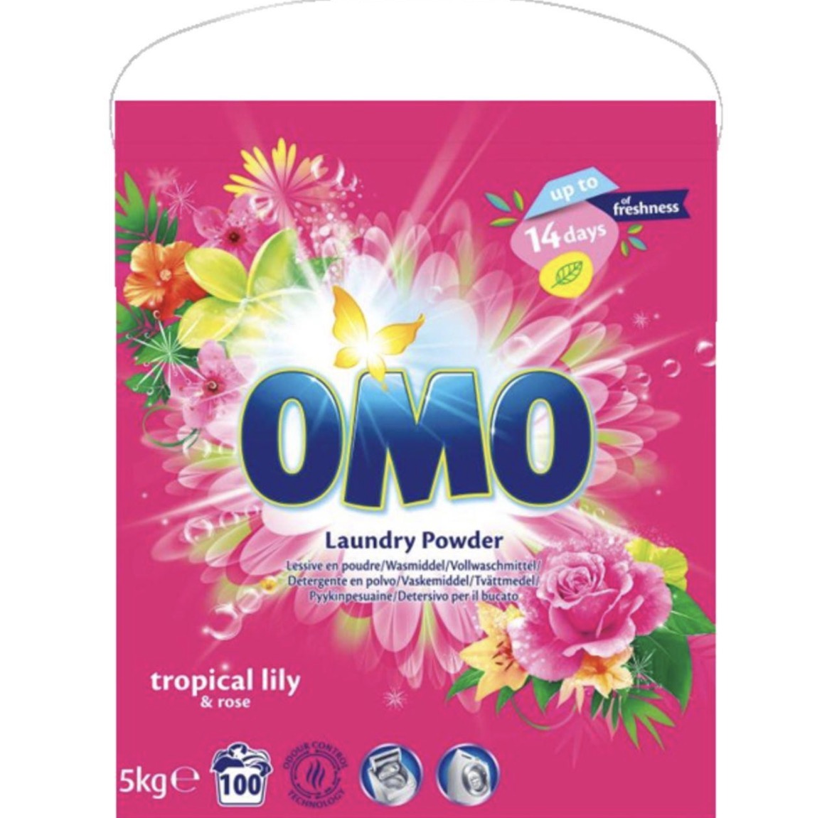 Omo Lessive en Poudre Tropical Lily & Rose 5kg