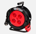 Pro-Max Enrouleur de Câble 12m 4 Prises