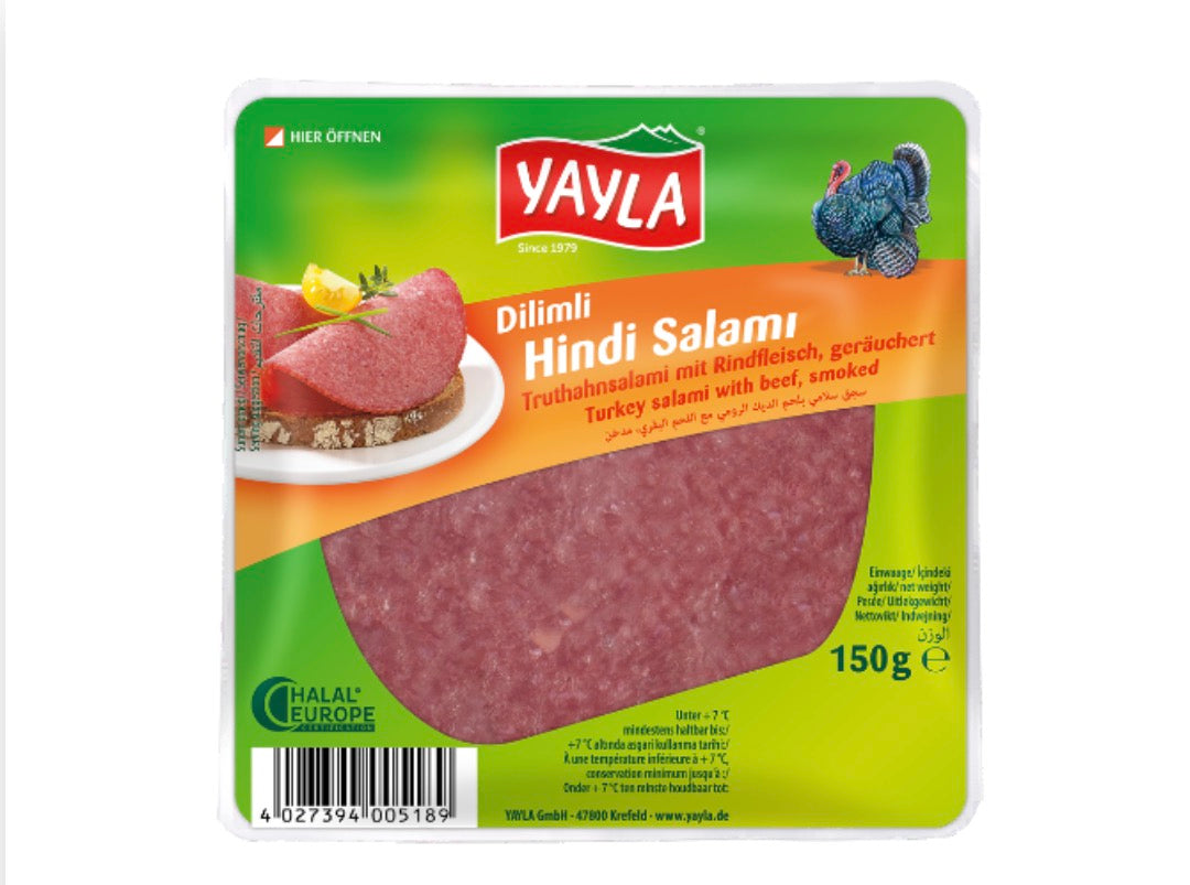 Yayla Dilimli Hindi Salam 150g – Saucisse de dinde tranchée