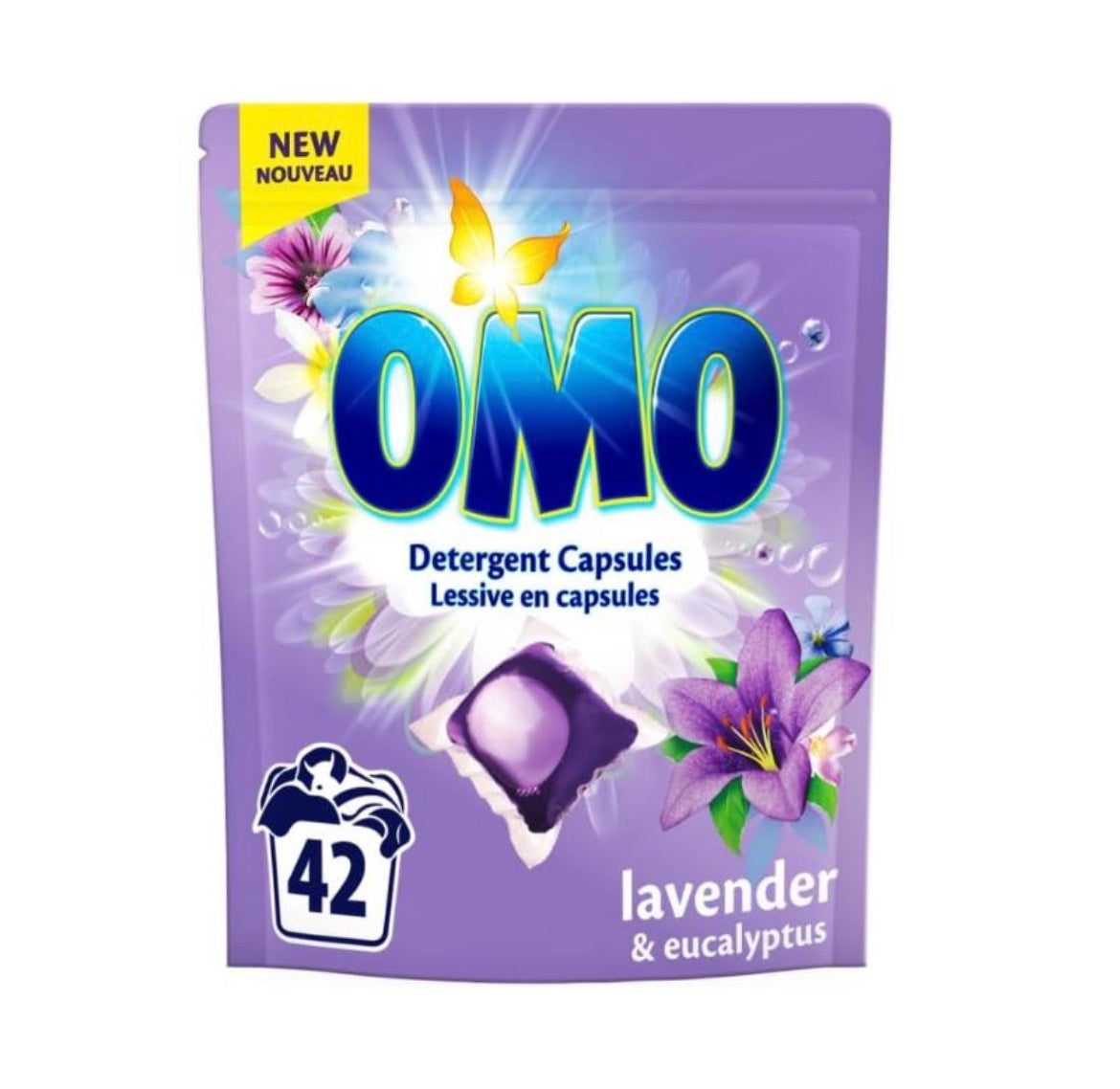 Omo Capsules Lessive Lavande & Eucalyptus 42 Capsules