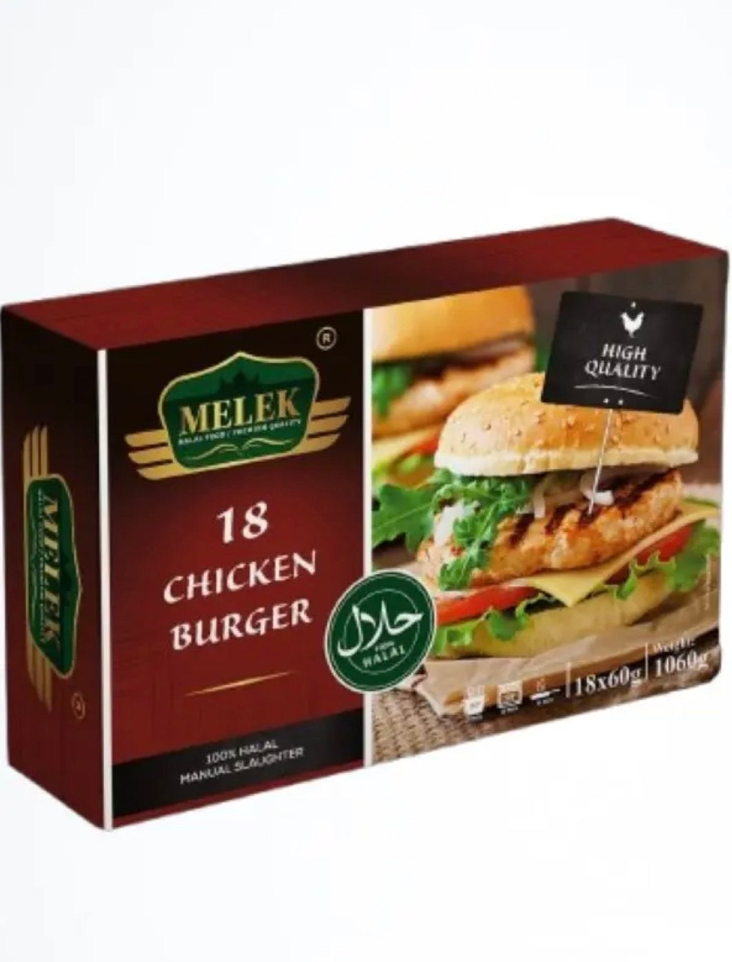 Melek Chicken Burger 18 x 40 g