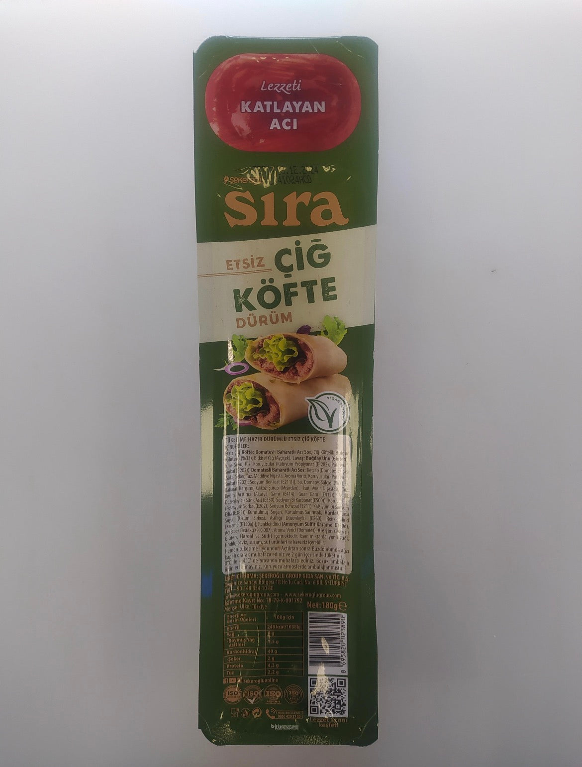 Sıra Etsiz Dürüm Çiğ Köfte 180g
