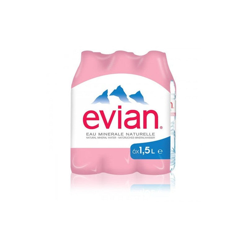 Evian Eau Minérale Naturelle 1.5L x6 – Eau plate