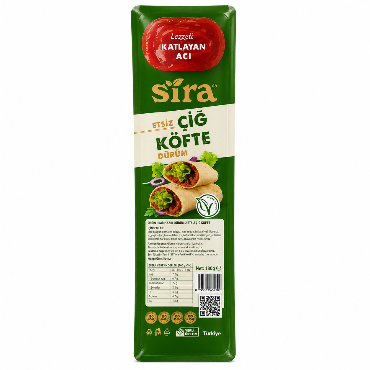 Sıra Etsiz Dürüm Çiğ Köfte 180g