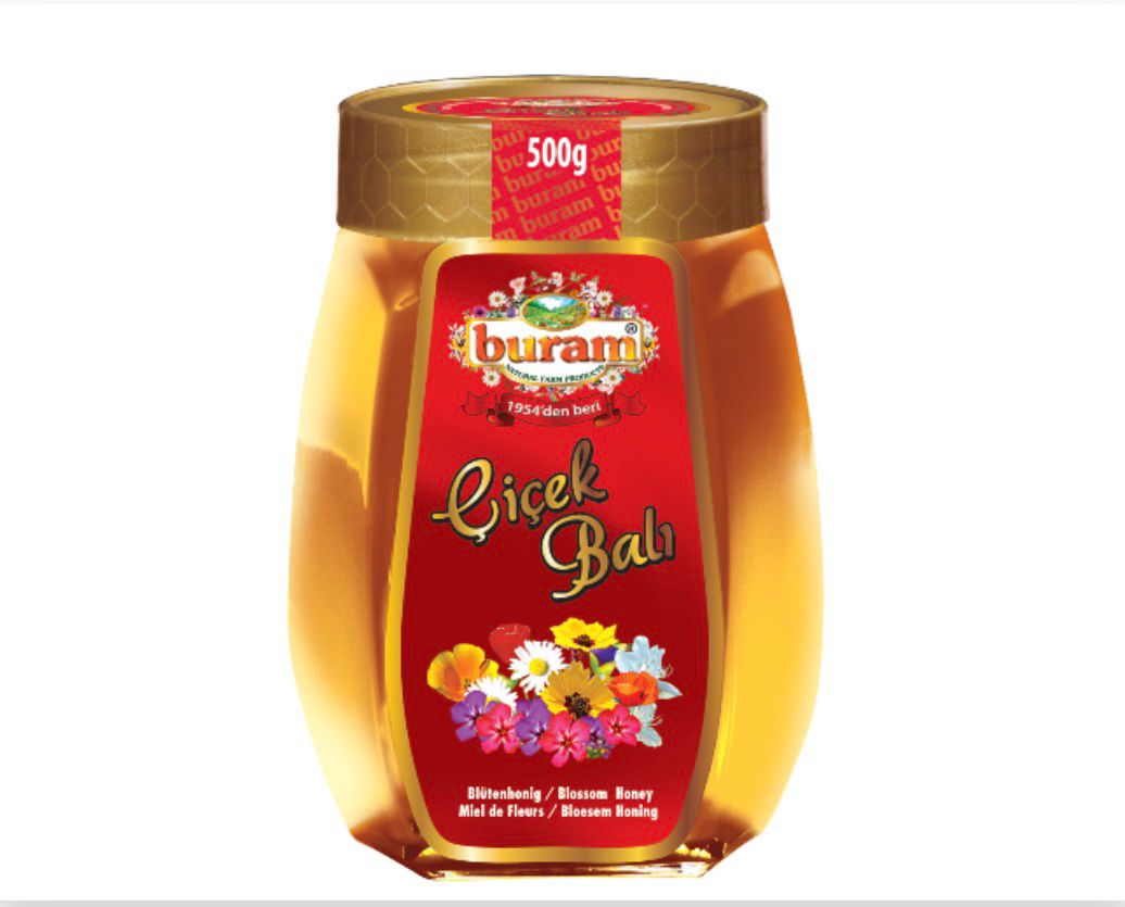 Buram Süzme Çiçek Balı 500g – Miel de fleurs filtré