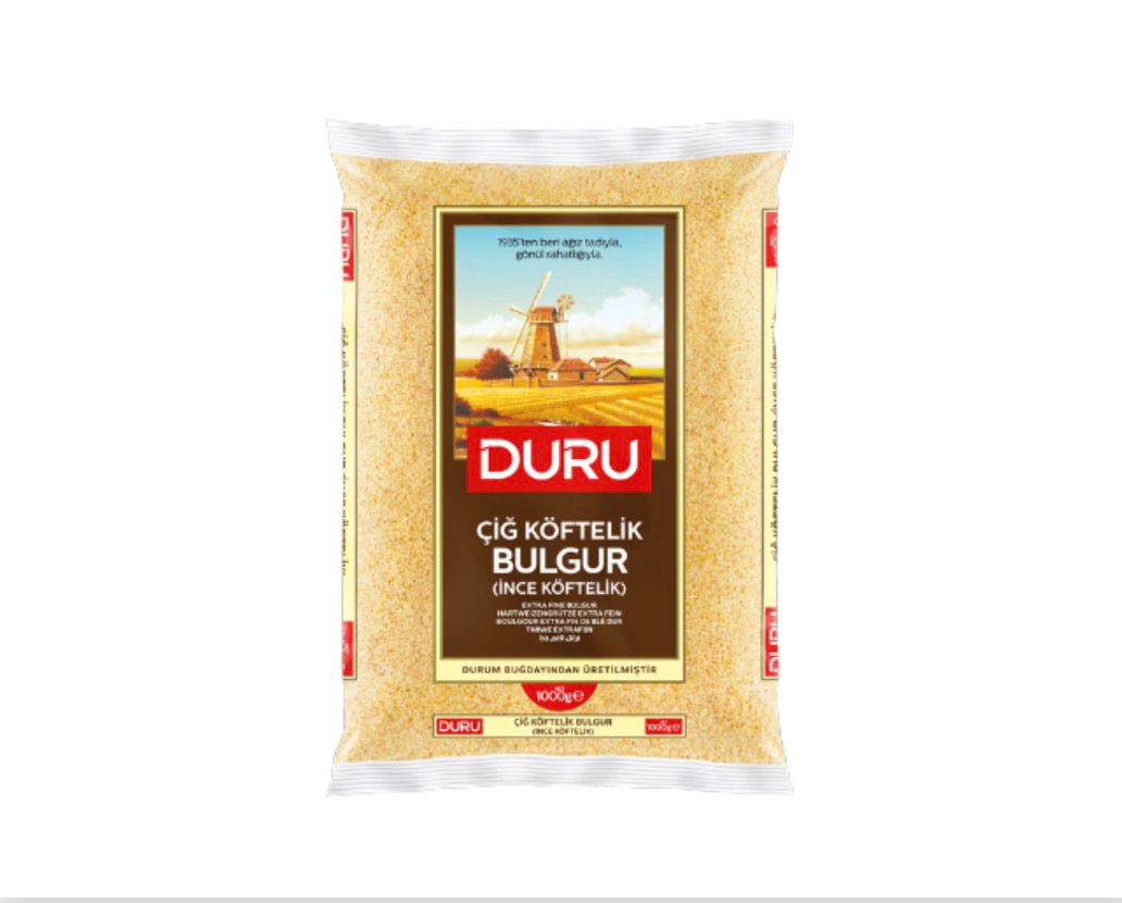 Duru Çiğköftelik Bulgur 1kg – Çiğ Köftelik İnce Bulgur