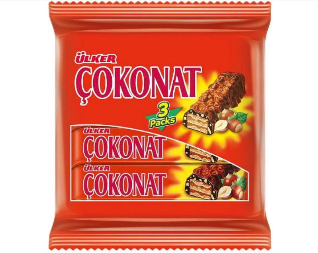 Ülker Çokonat Gofret 3’lü – Gaufrettes chocolatées (pack de 3)
