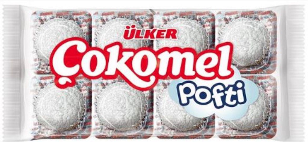 Ülker Çokomel Pofti Marshmallow Blanc x8 – Guimauves enrobées de chocolat