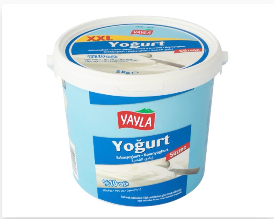 Yayla Yoğurt Süzme 10% – Yaourt égoutté (1kg / 2kg / 5kg)