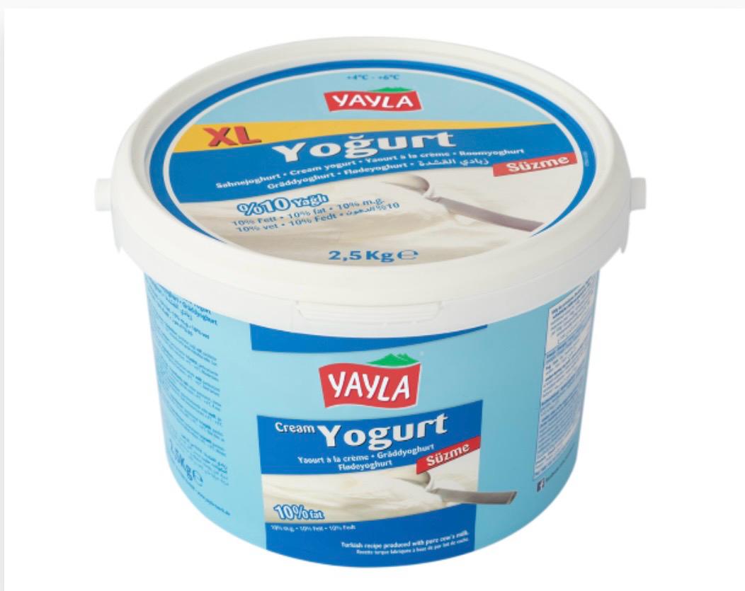 Yayla Yoğurt Süzme 10% – Yaourt égoutté (1kg / 2kg / 5kg)