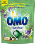 OMO Beyaz Orkide 840g – Capsules Lessive Orchidée Blanche & Menthe (42 Capsules)